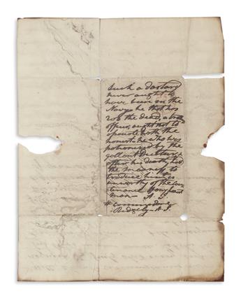 JACKSON, ANDREW. Autograph Note Signed, twice (each A.J.), as President, to an unnamed recipient,